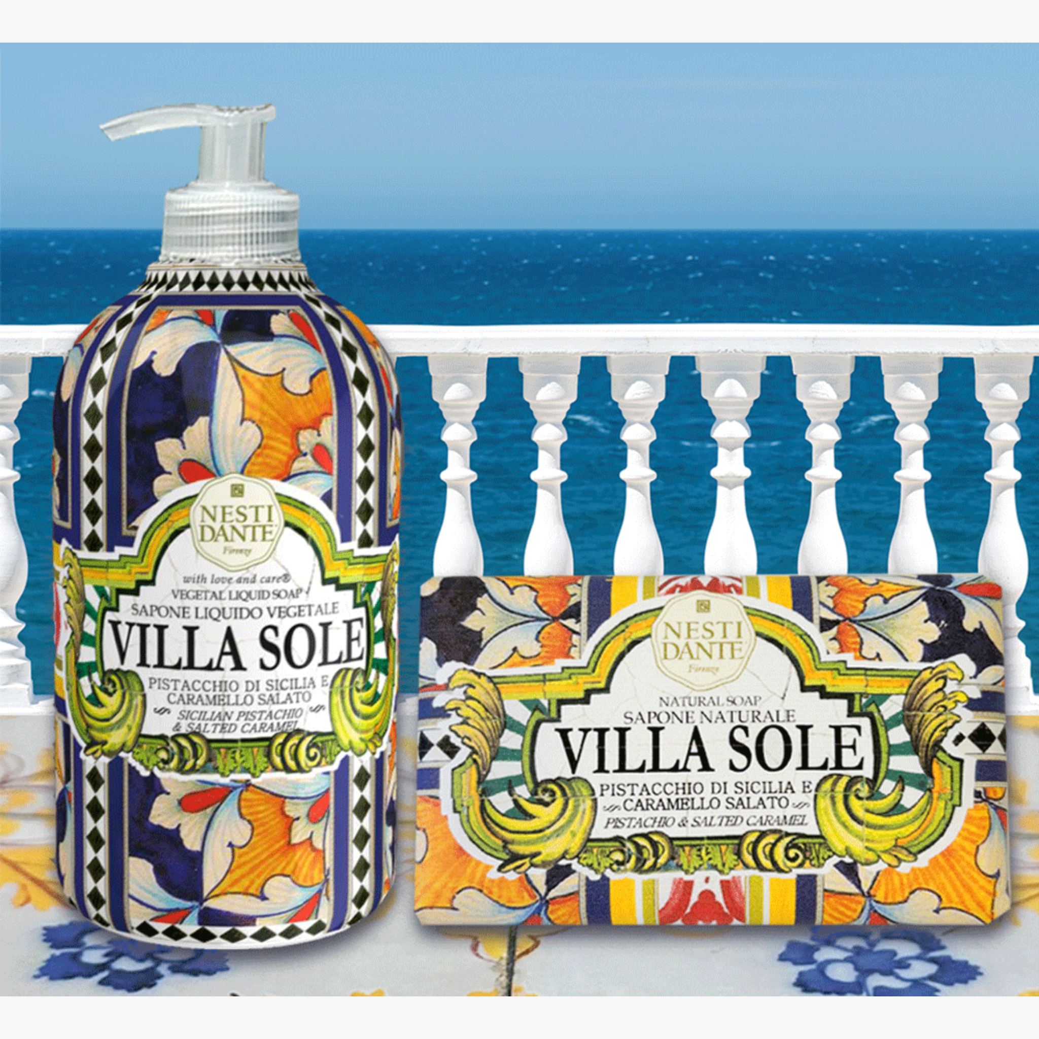 Nesti Dante Sicilian Pistachio & Salted Caramel Liquid Soap Villa Sole