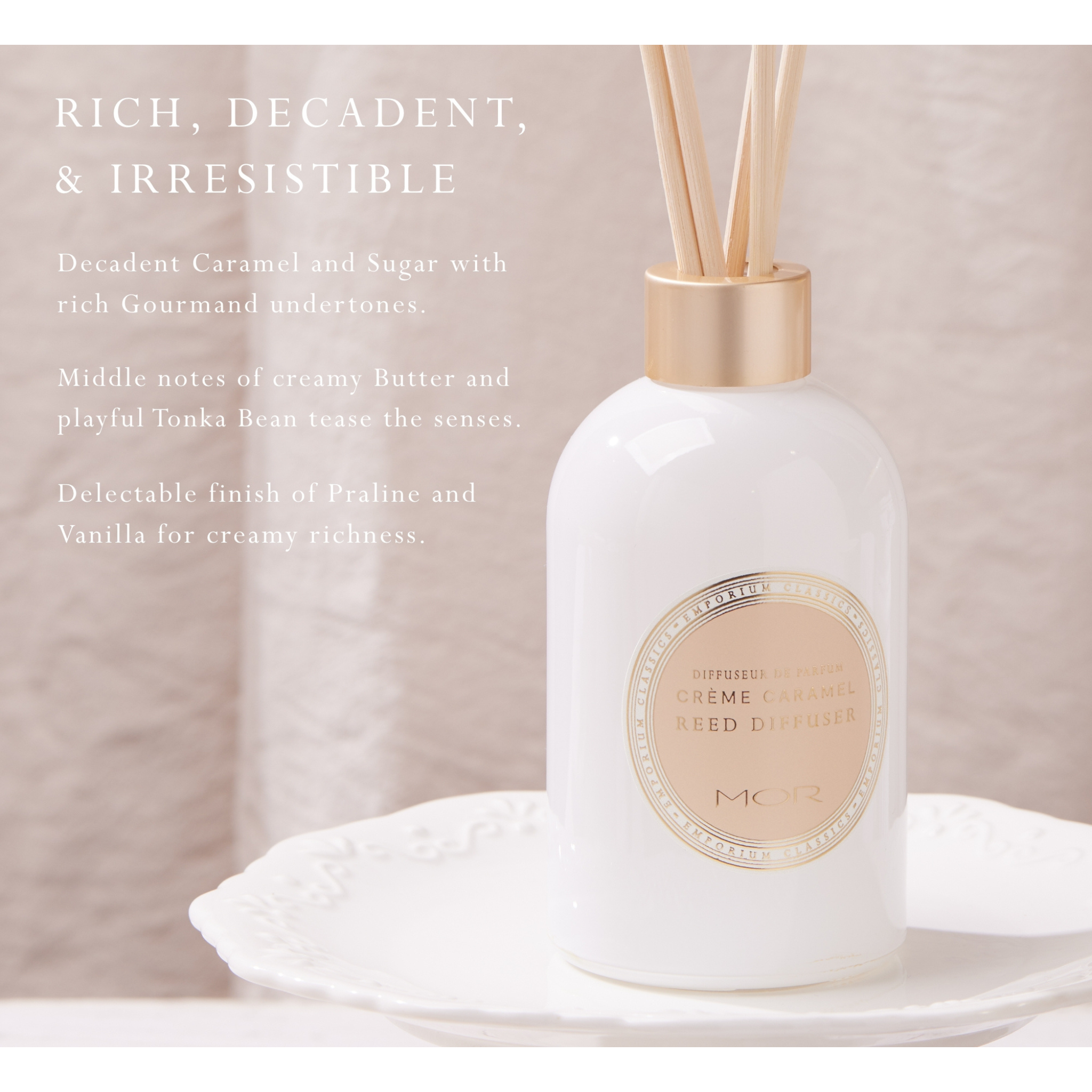 MOR Emporium Classics Blanc Crème Caramel Reed Diffuser