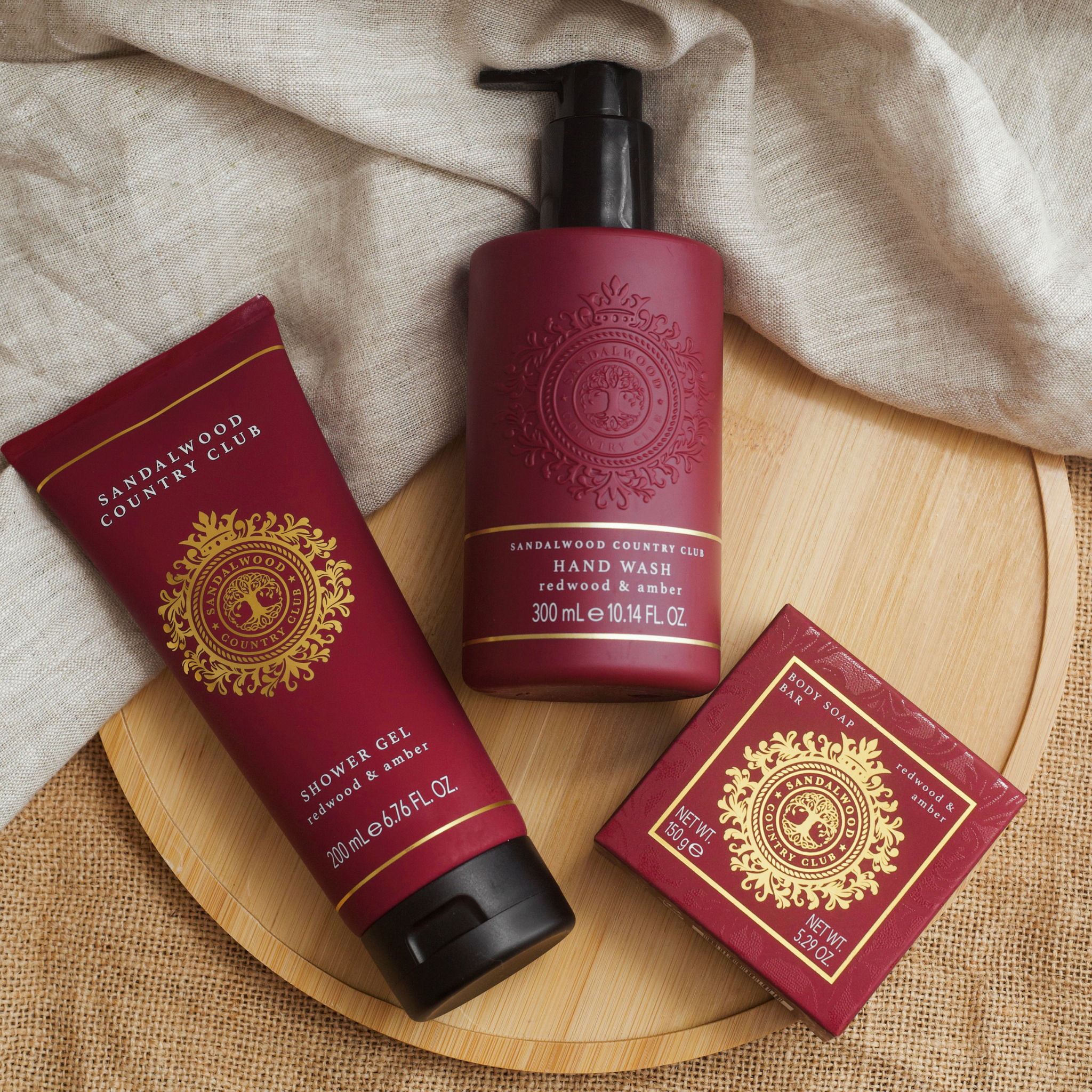 Sandalwood & Country Club Redwood & Amber Shower Gel 200ml