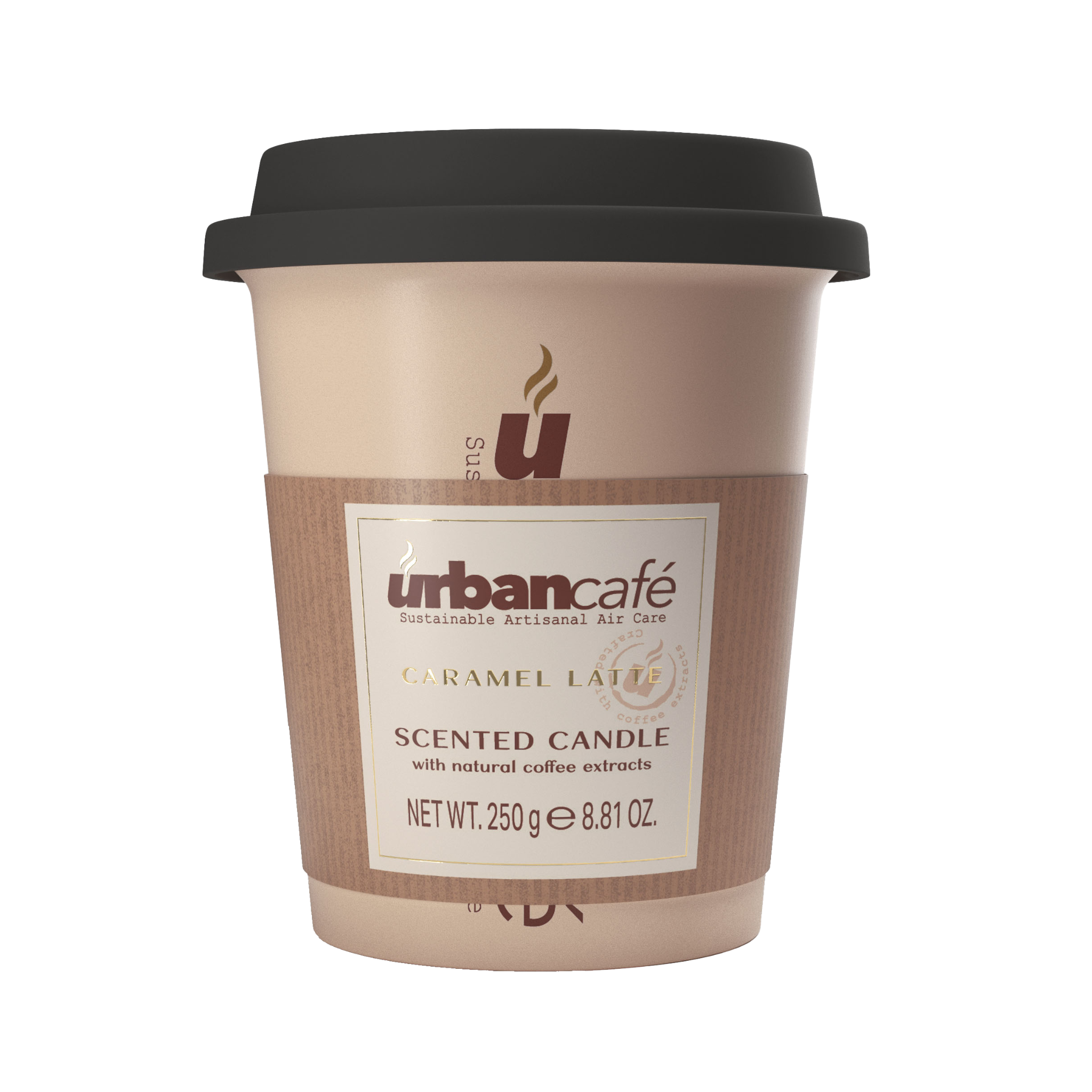 Urban Café Candle 250g & Coffee Mug Caramel Latte
