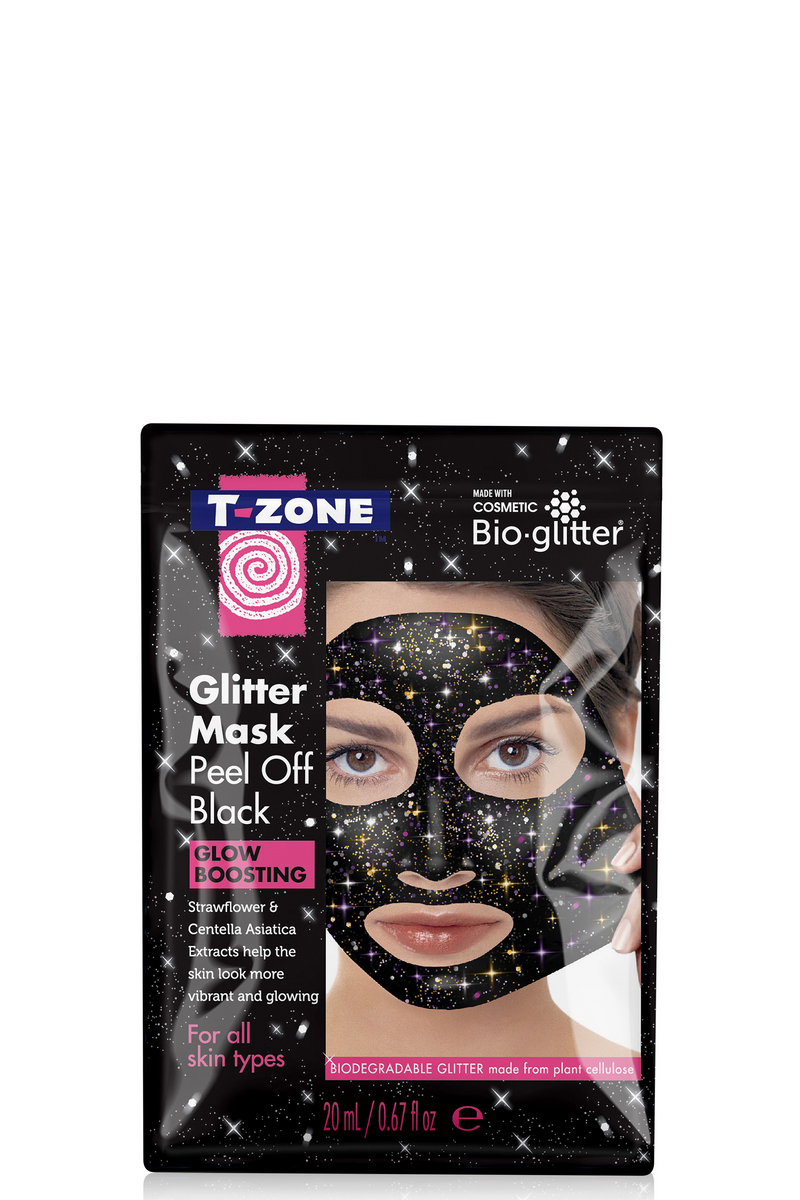 TZone Black Glitter PeelOff Mask Beauty Garage NZ