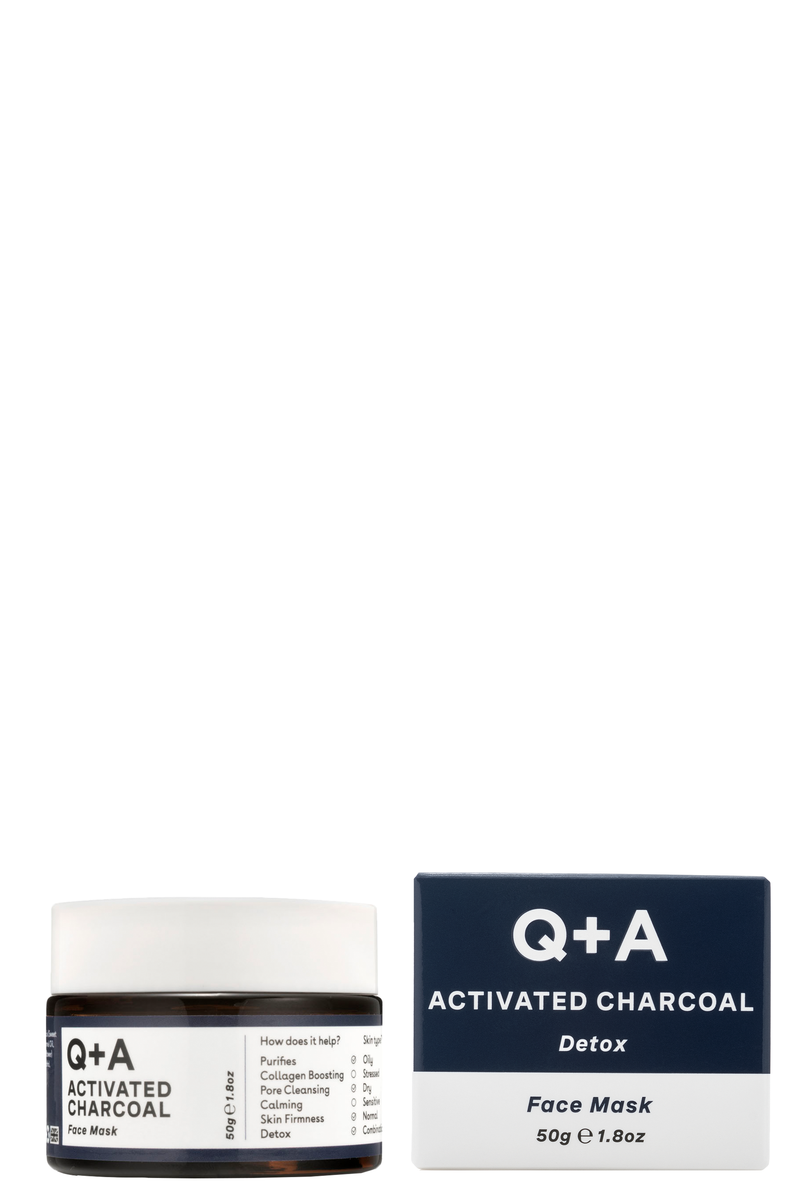 Q+A Activated Charcoal Face Mask 50g Beauty Garage NZ
