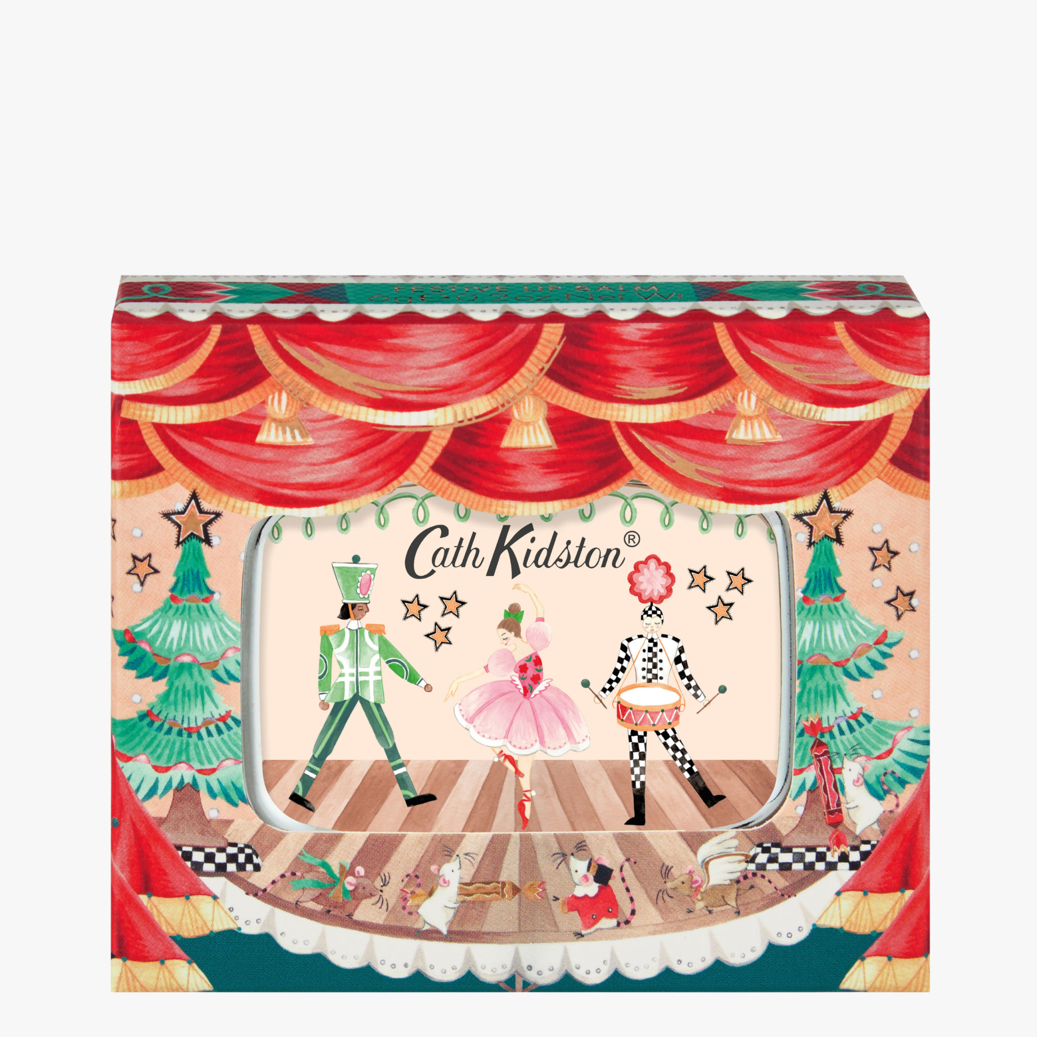 Cath Kidston Nutcracker Mirror Compact Eggnog Lip Balm 6g