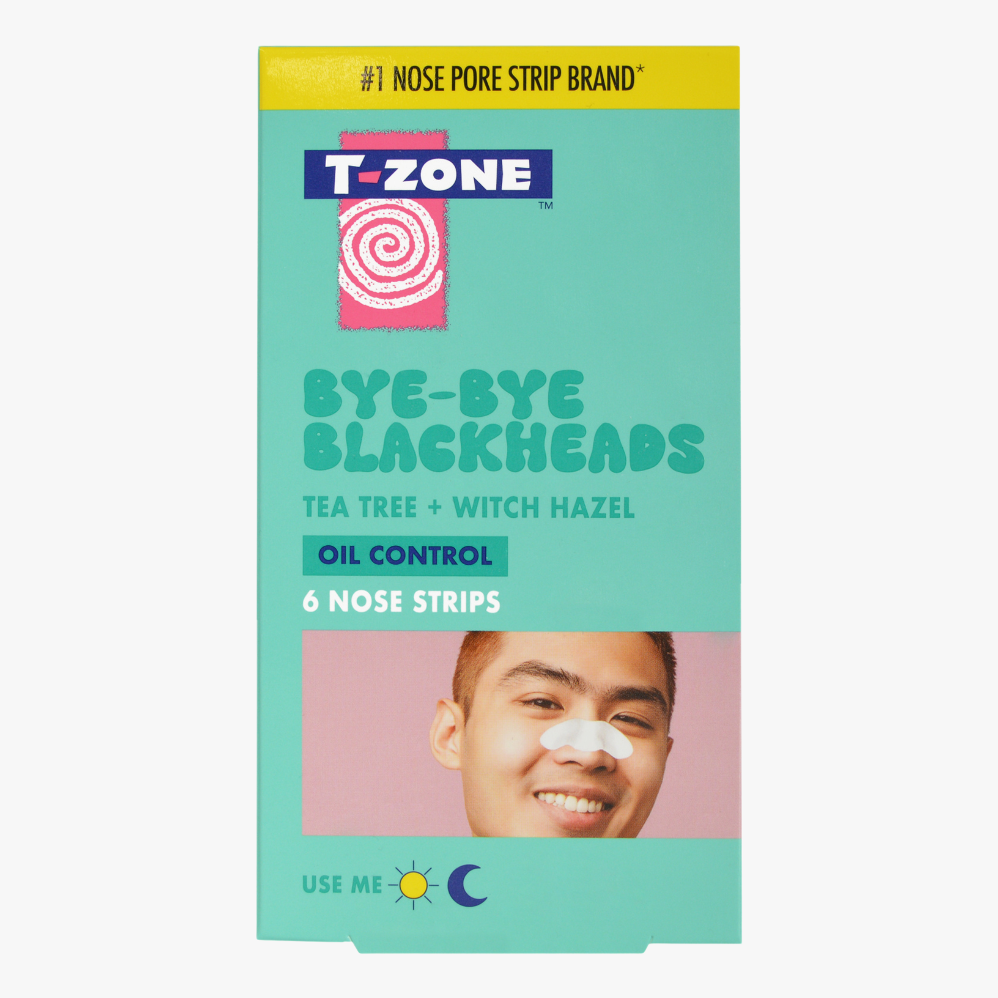 T-Zone Bye-Bye Blackheads Tea Tree & Witch Hazel Nose Pore Strips 6 Pack