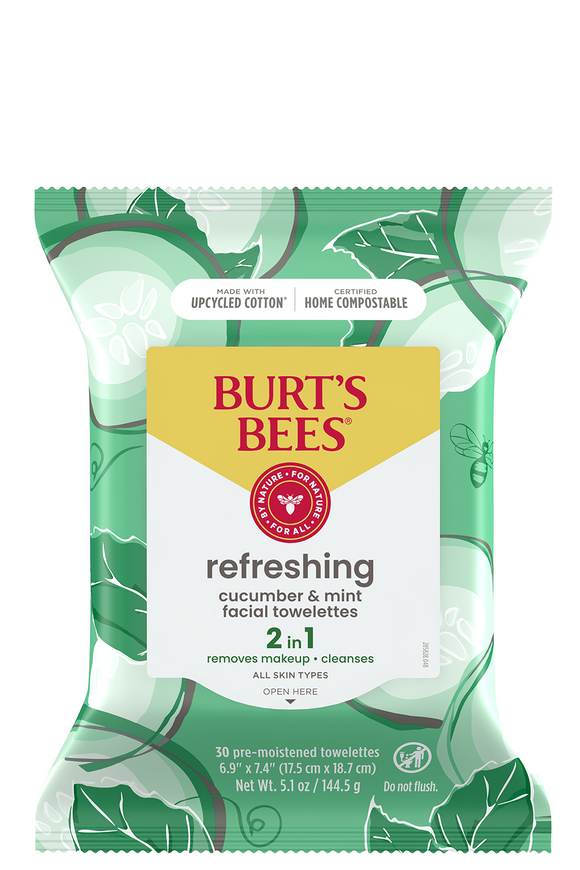 Burt's Bees Cucumber & Sage Facial Cleansing Towelettes (30)