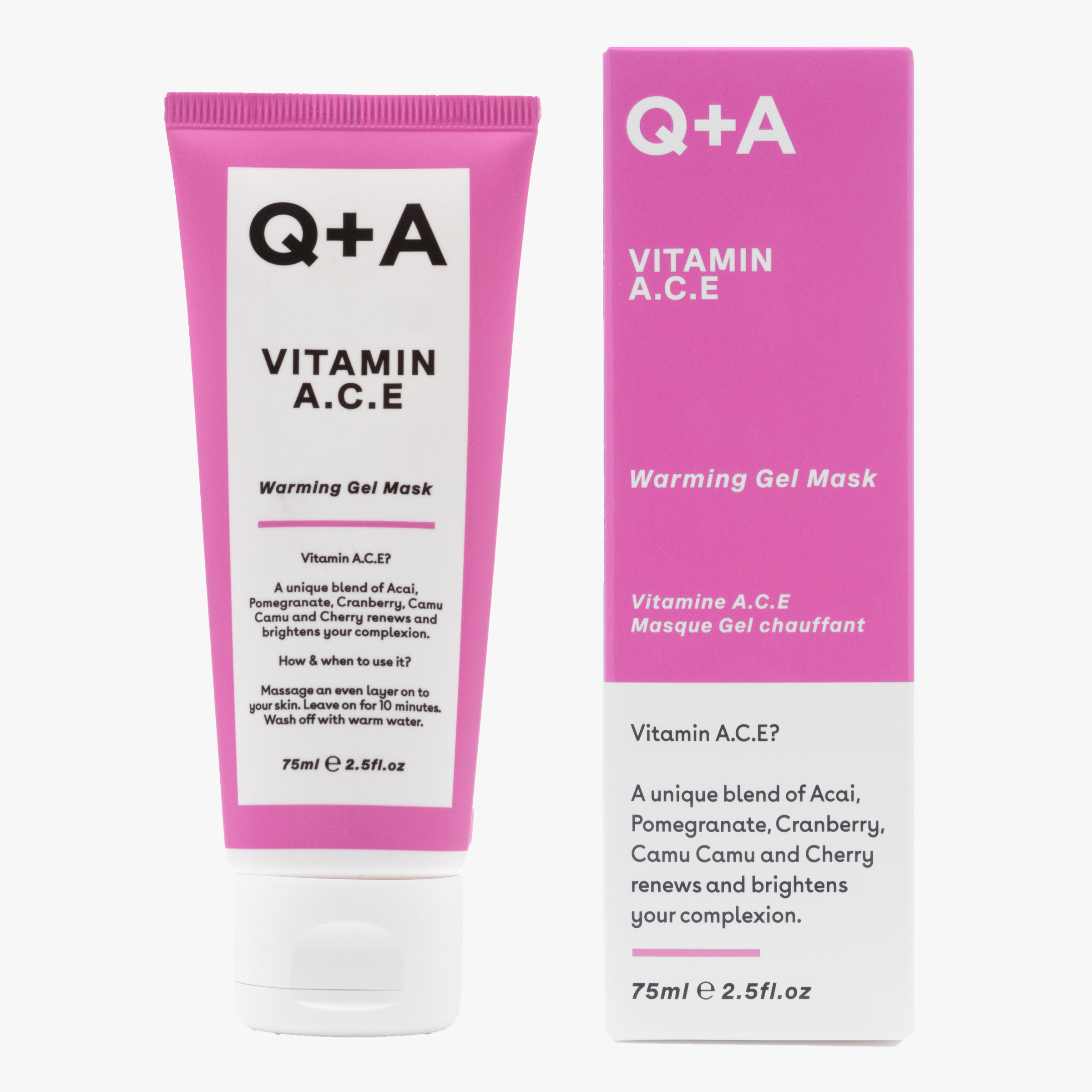 Q+A Vitamin A.C.E Warming Face Mask 75ml