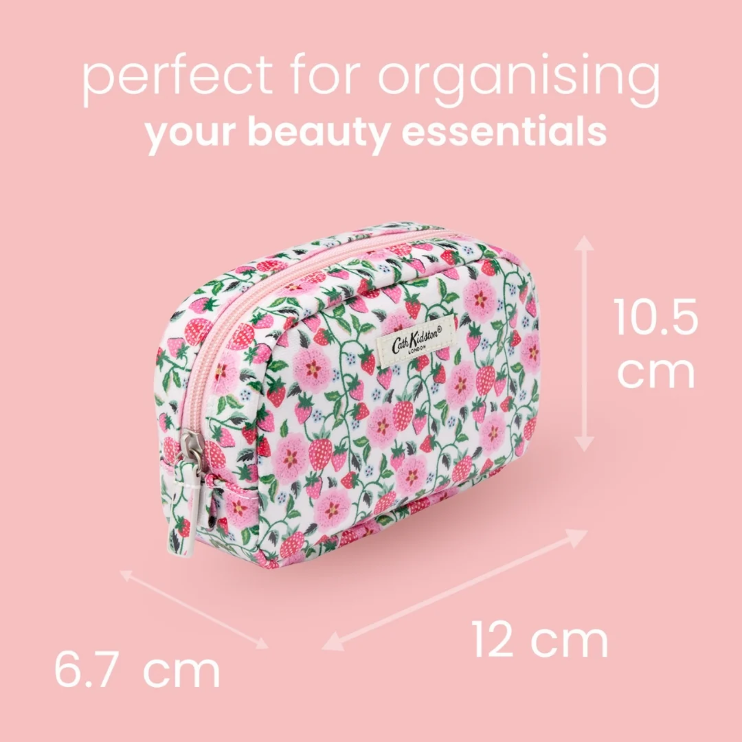 Cath Kidston Strawberry Make Up Bag with Mirror