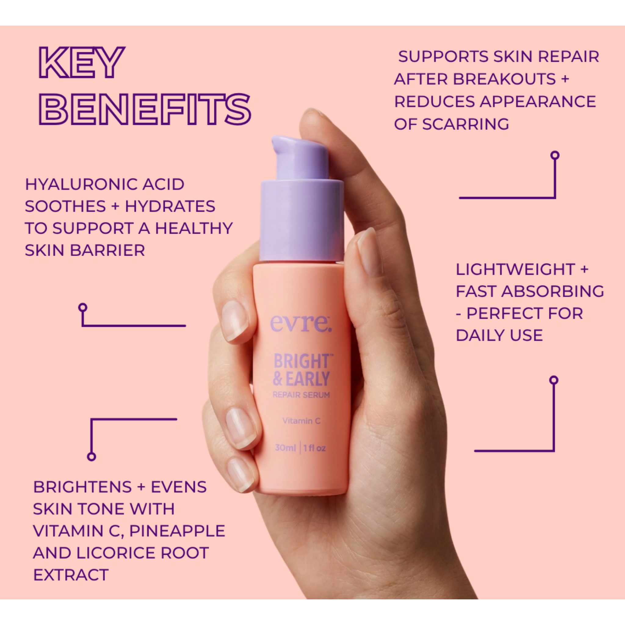 Evre Bright & Early Vitamin C Repair Serum 30ml