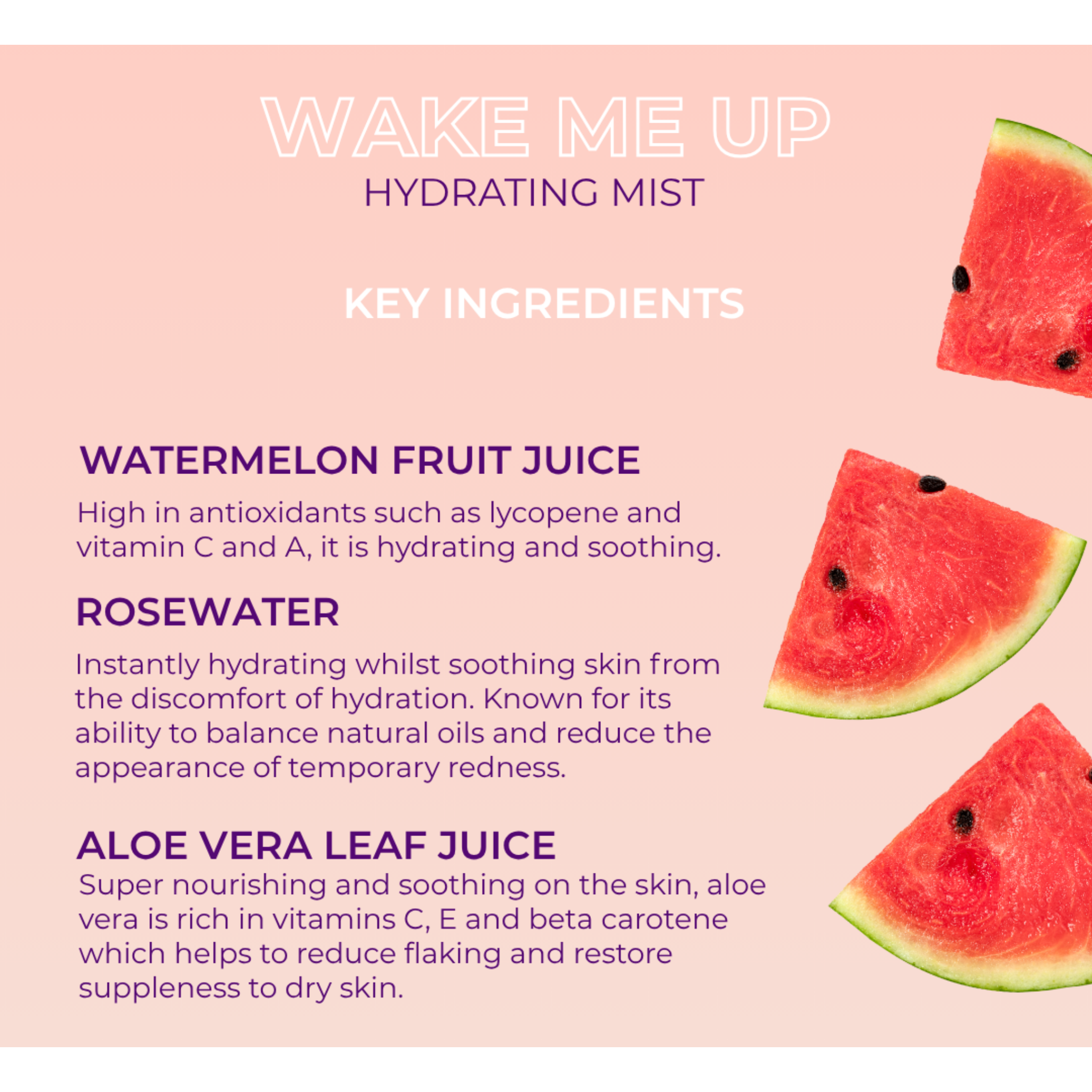 Evre Wake Me Up Watermelon & Rose Face Mist 100ml