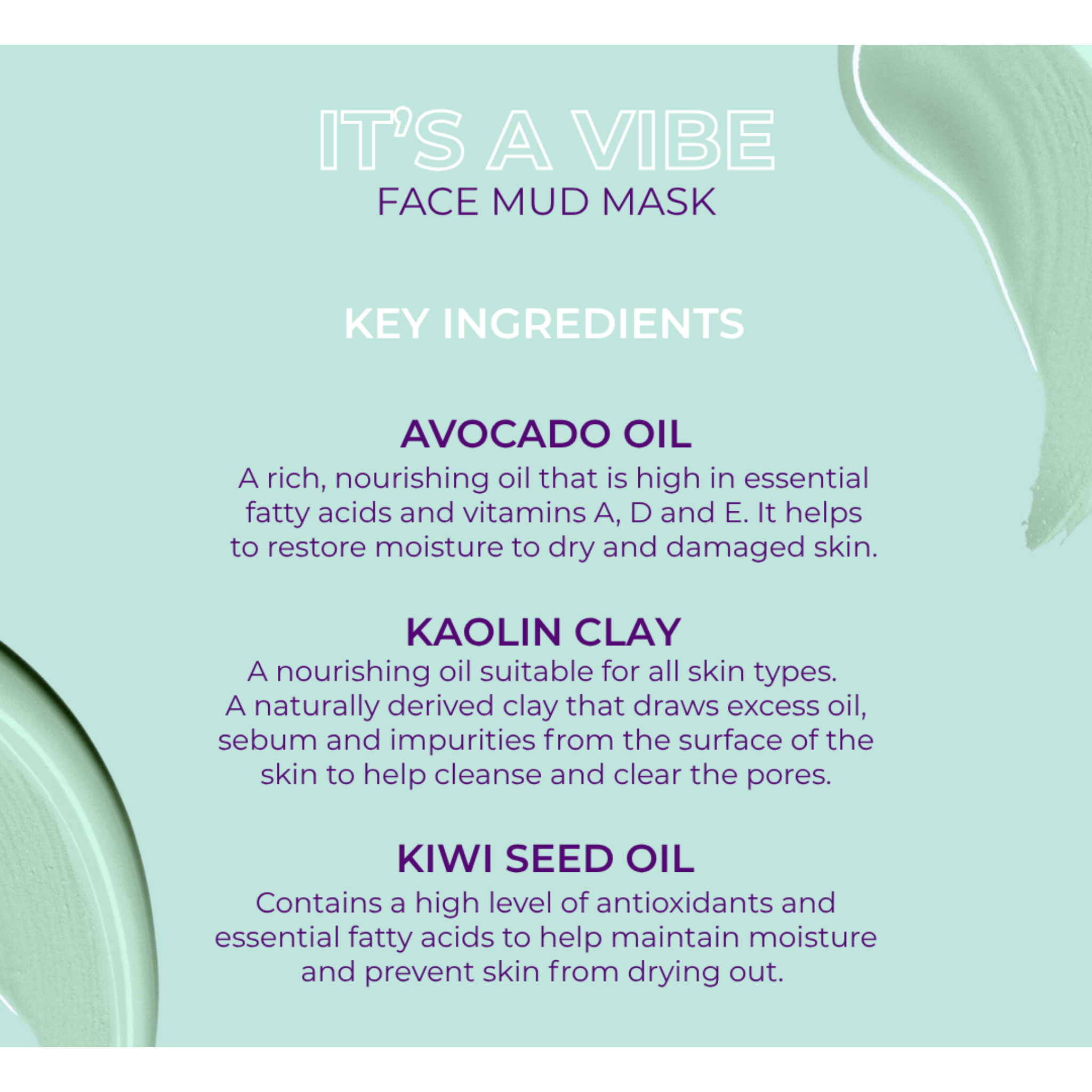 Evre It's A Vibe Kiwi & Avo Face Mud Mask 100ml