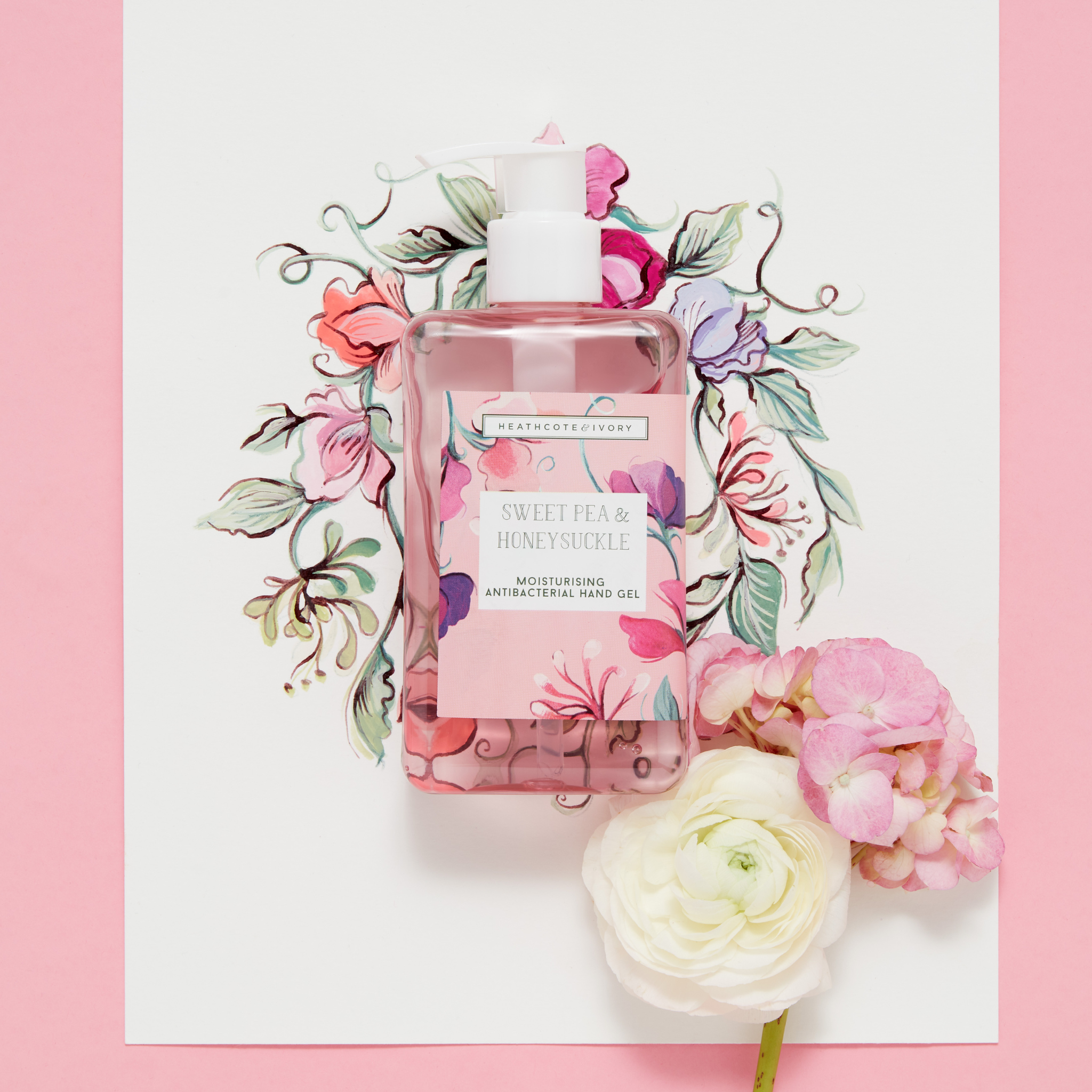 Heathcote & Ivory Sweet Pea & Honeysuckle Hand & Body Wash 250ml