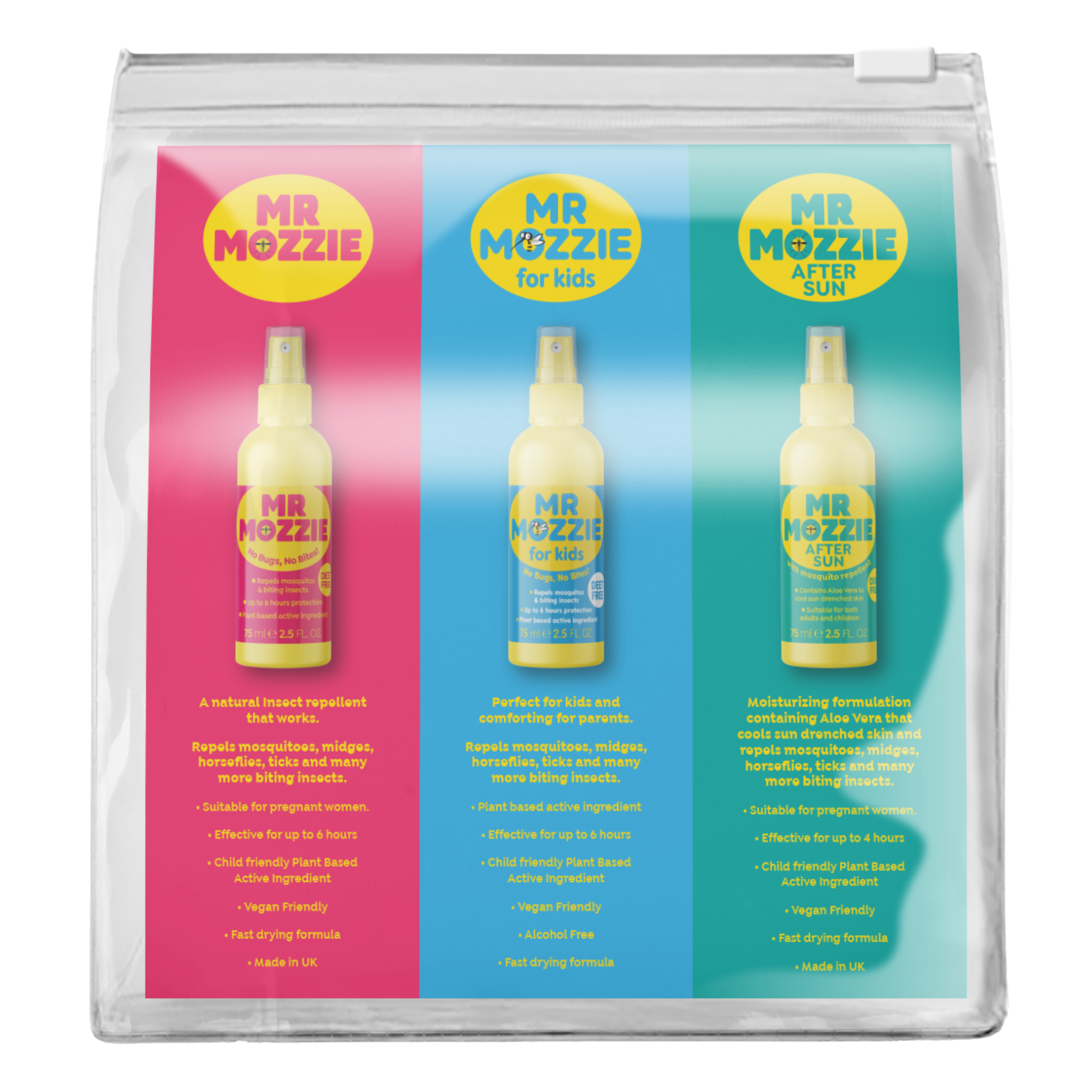 Mr Mozzie Travel Set 3 x 75ml
