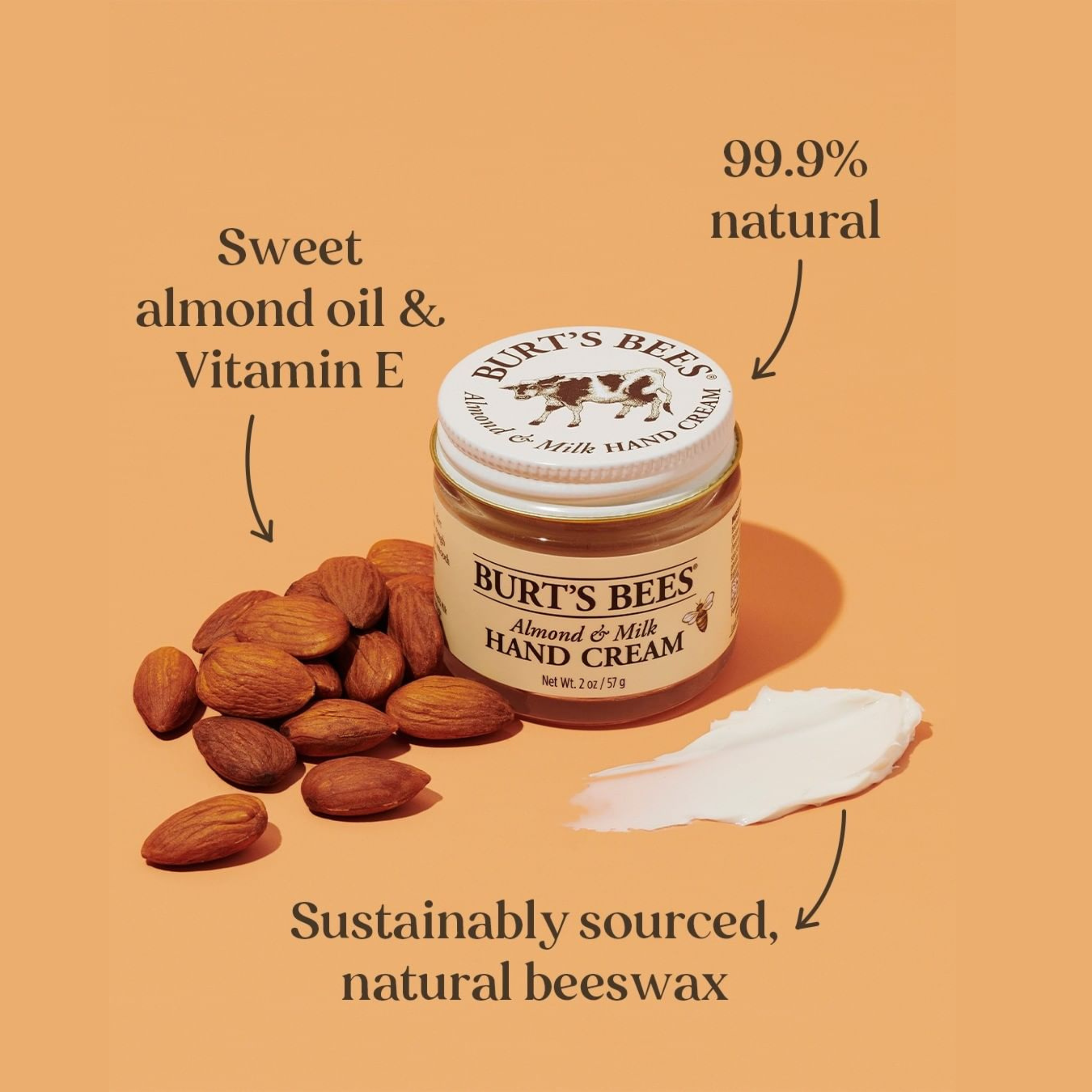 Burt's Bees Almond & Milk Hand Cream 57g