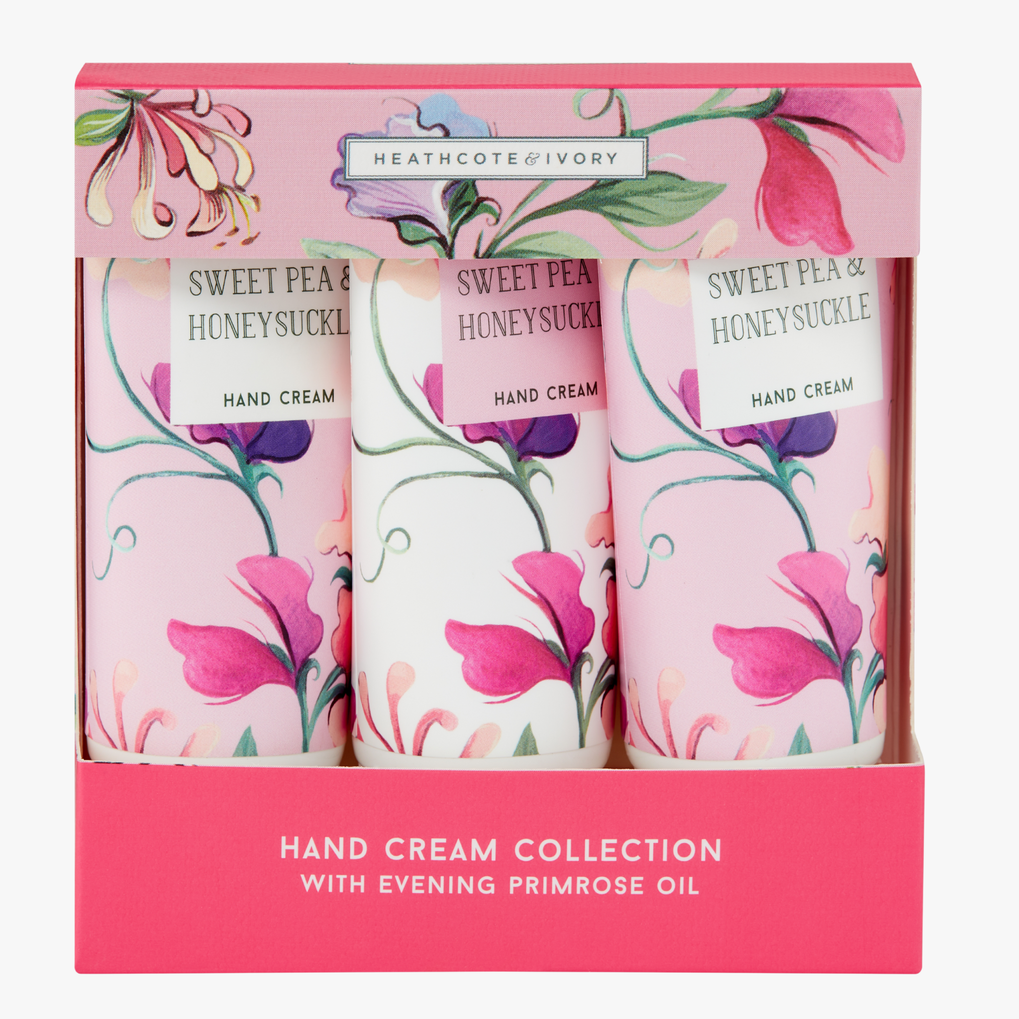 Heathcote & Ivory Sweet Pea & Honeysuckle Hand Cream Collection