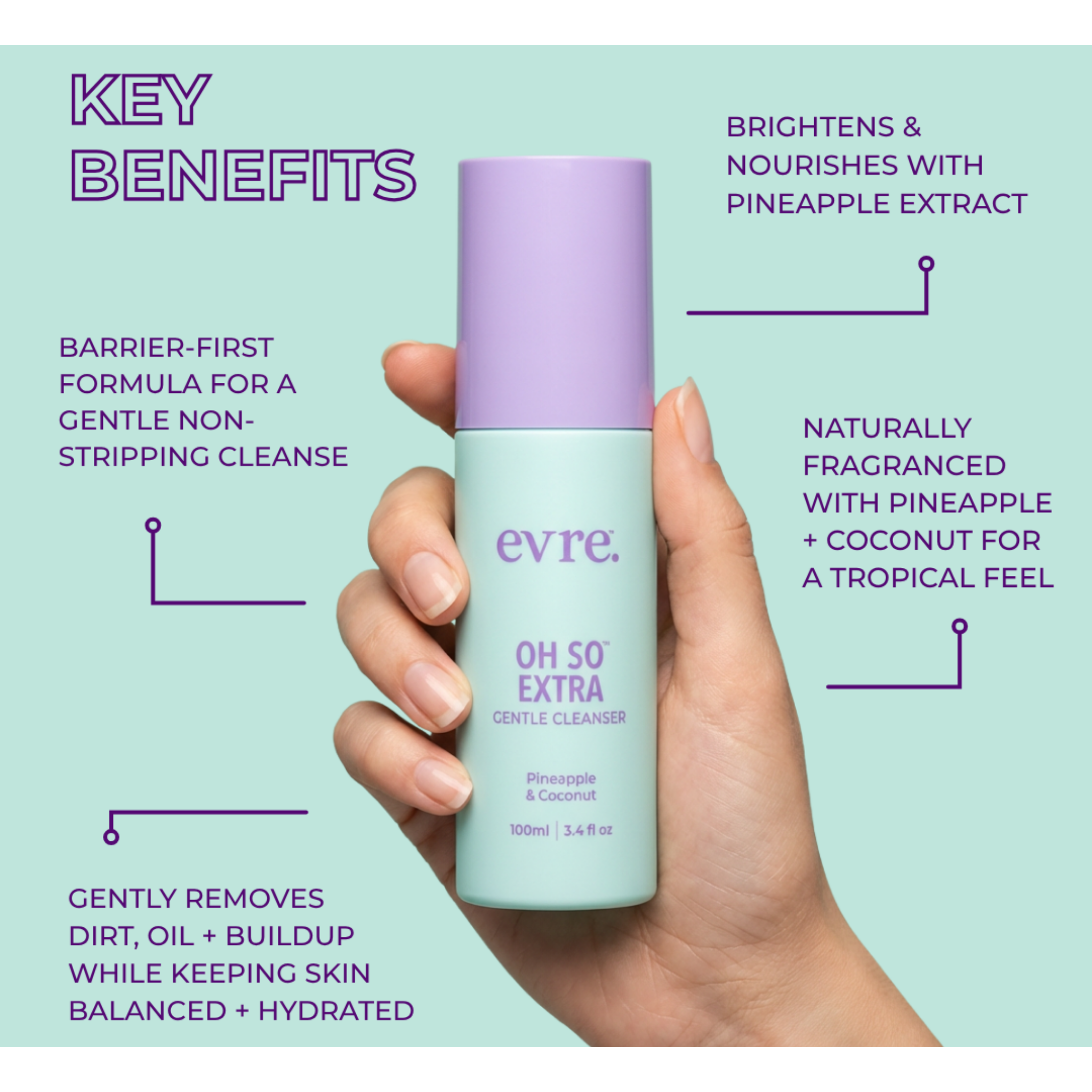 Evre Oh So Extra Pineapple & Coconut Face Cleanser