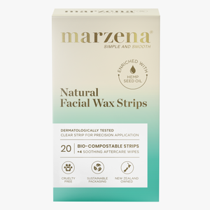 Marzena Natural Facial Wax Strips with Hemp Oil