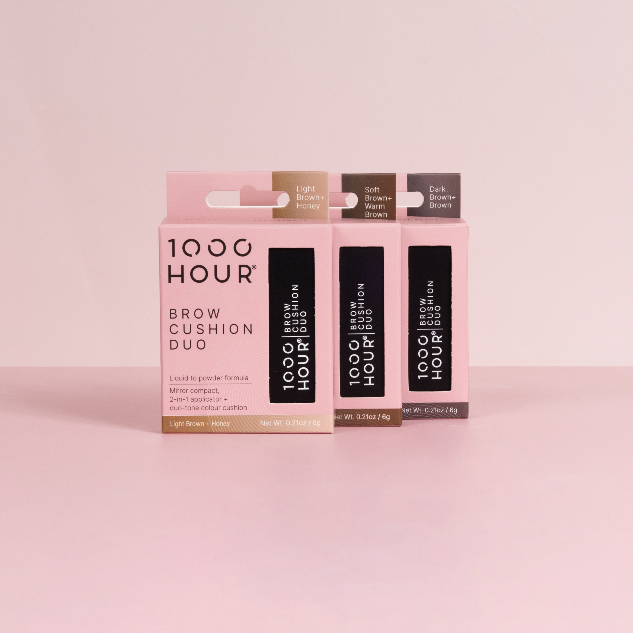 1000 Hour Brow Cushion Duo Dark Brown/Brown 6g