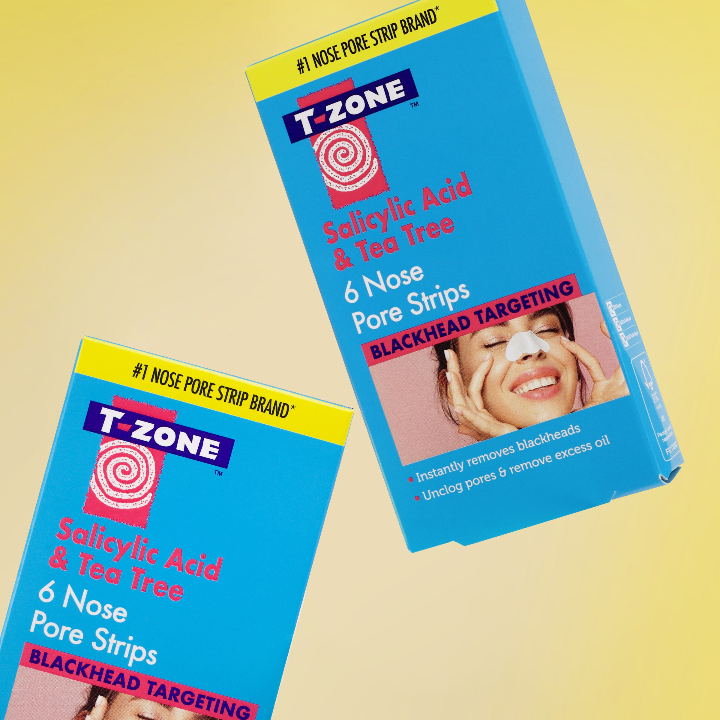 T-Zone Salicylic Acid & Tea Tree Nose Pore Strips 6 Pack