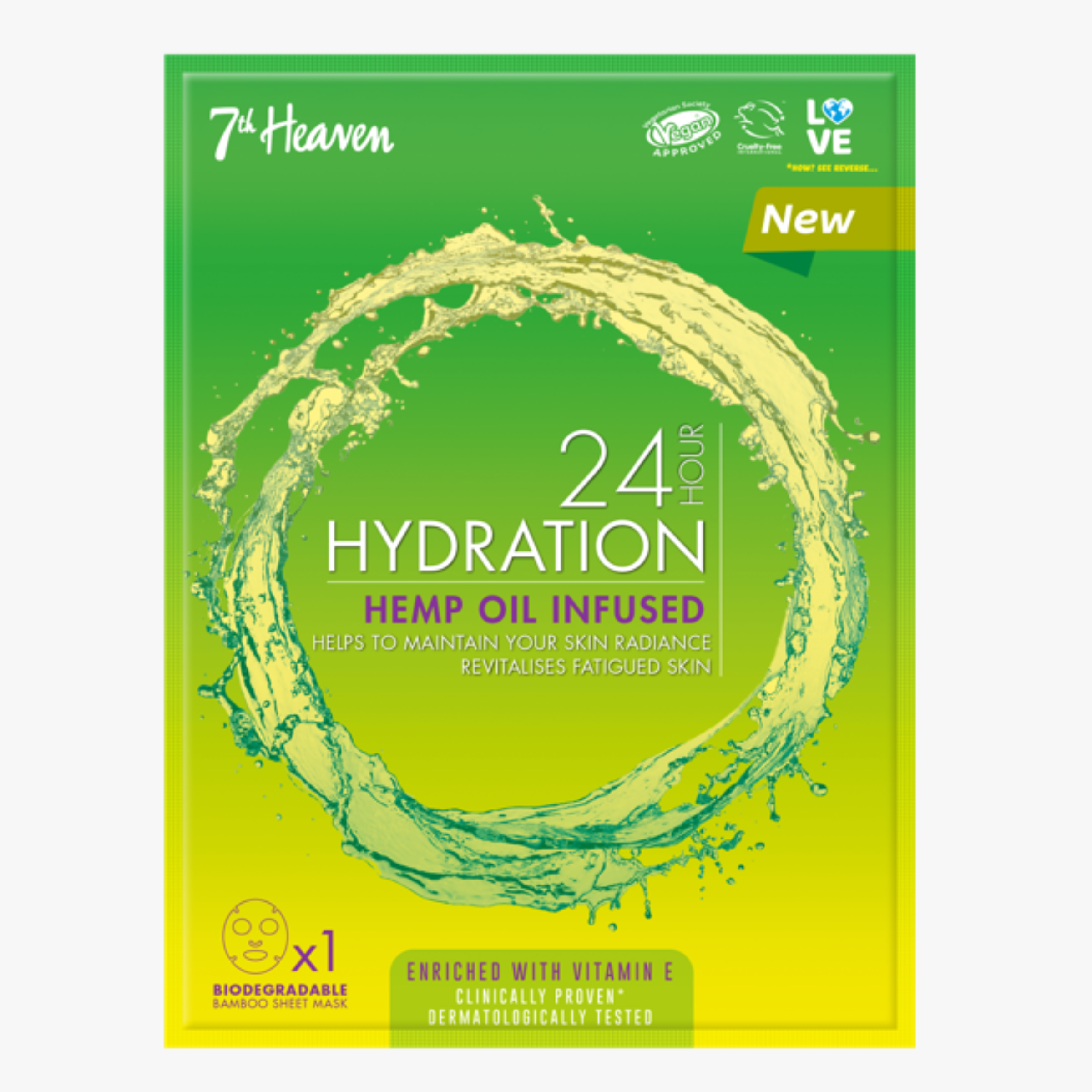 7th Heaven 24HR Hydration CBD Infused Sheet Mask