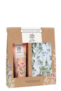 Heathcote & Ivory In The Garden Gloves & Hand Cream Set 100ml