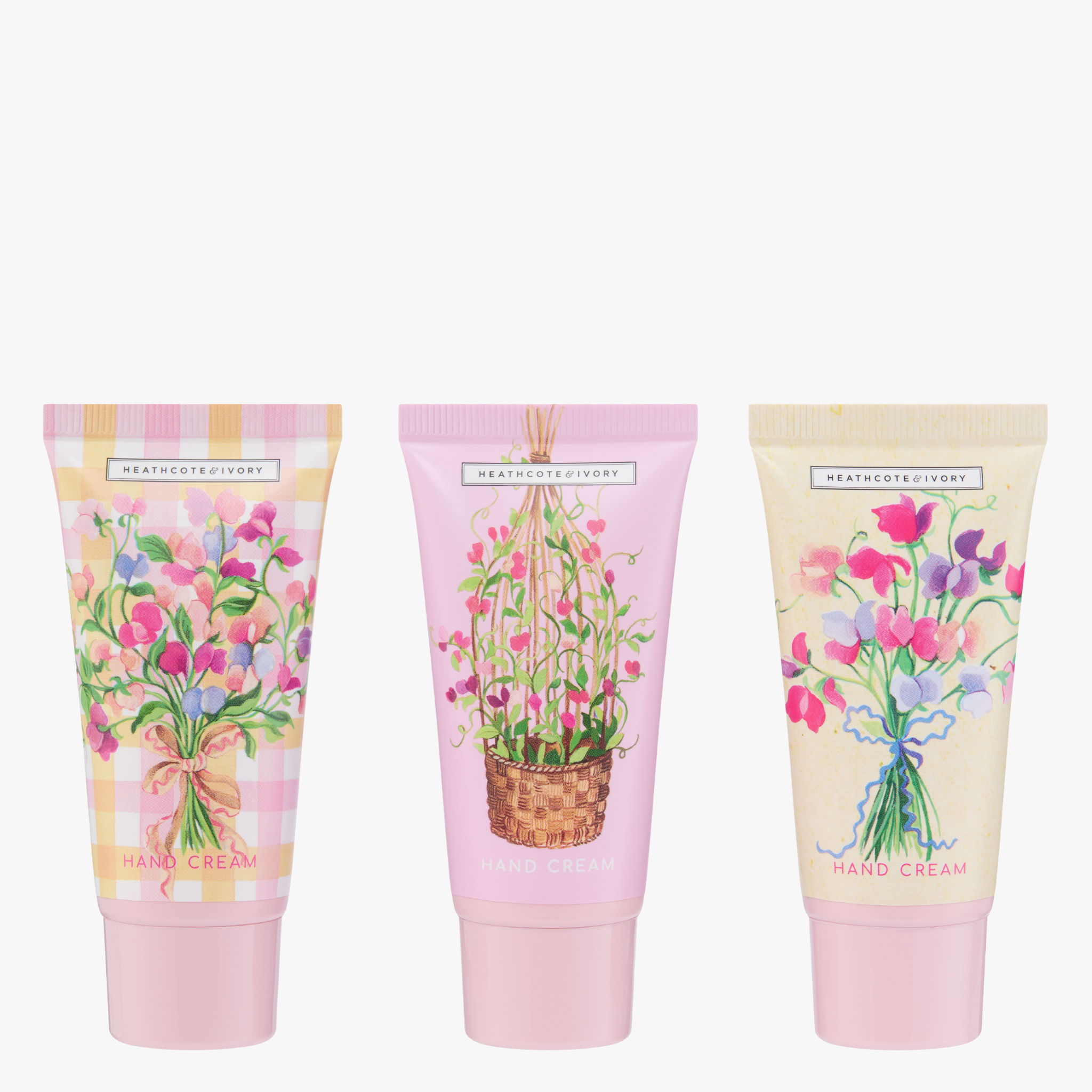Heathcote & Ivory Sweet Pea Hand Cream Trio