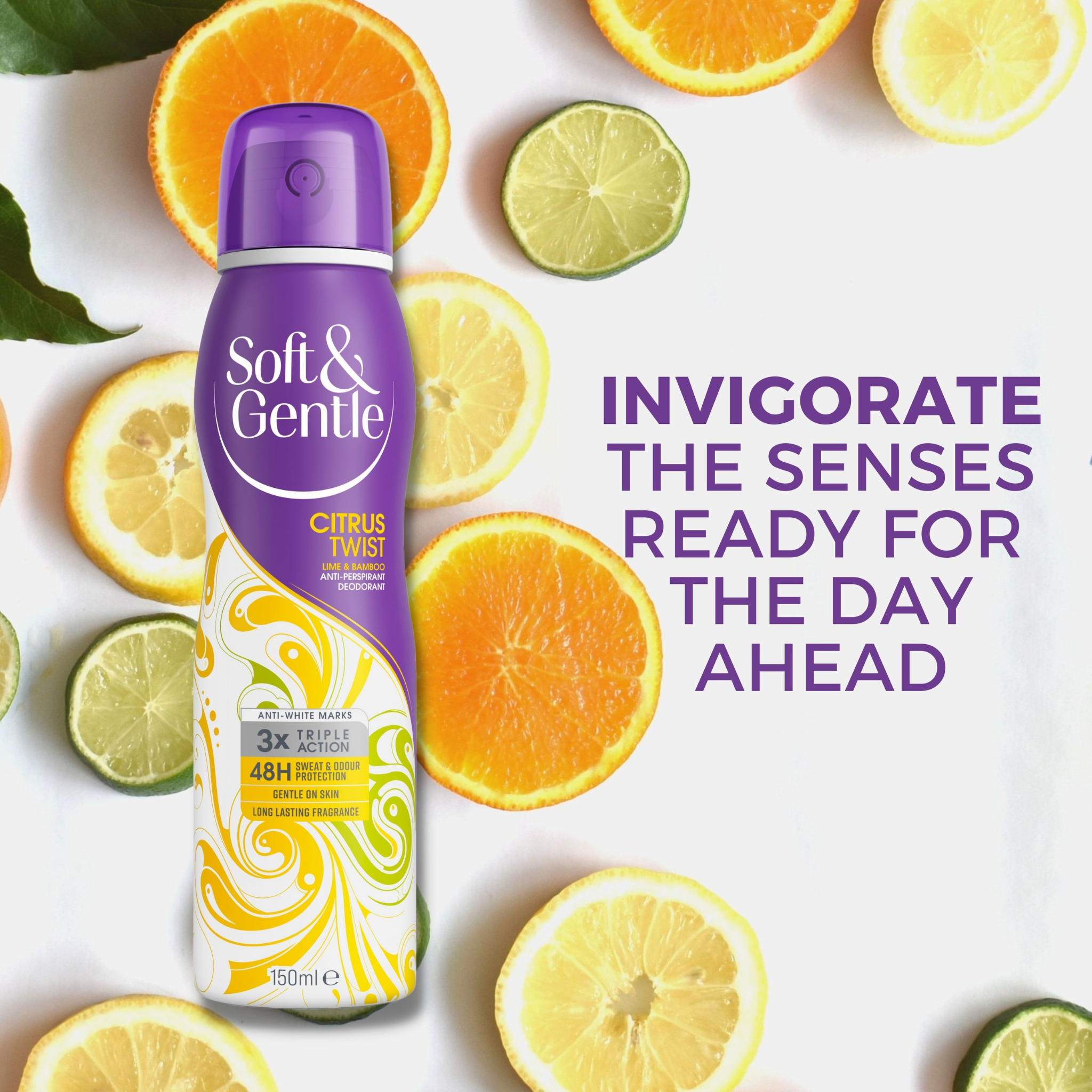 Soft & Gentle Anti-Perspirant Spray Citrus Twist 150ml