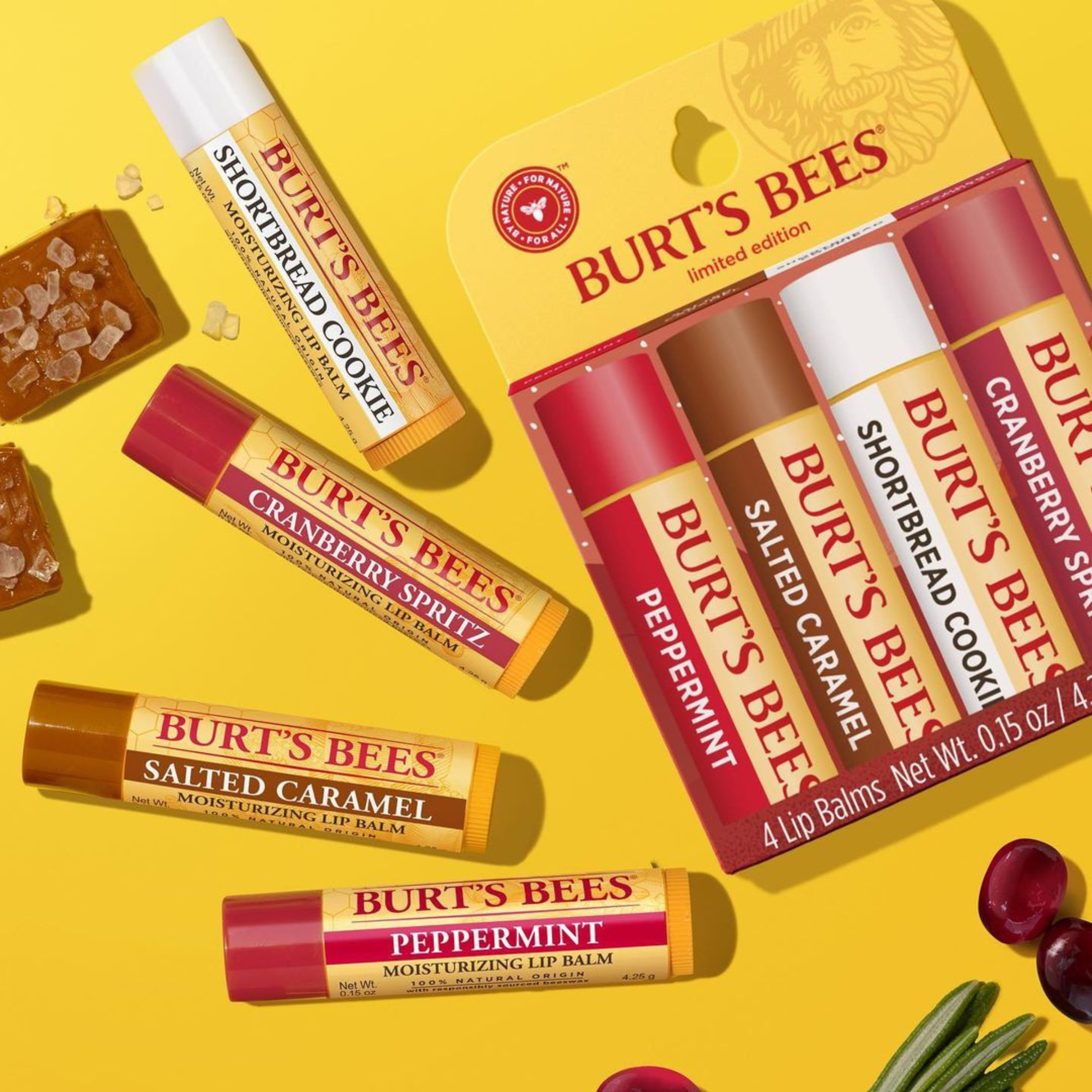 Burt's Bees Festive Fix Lip Balm Pack