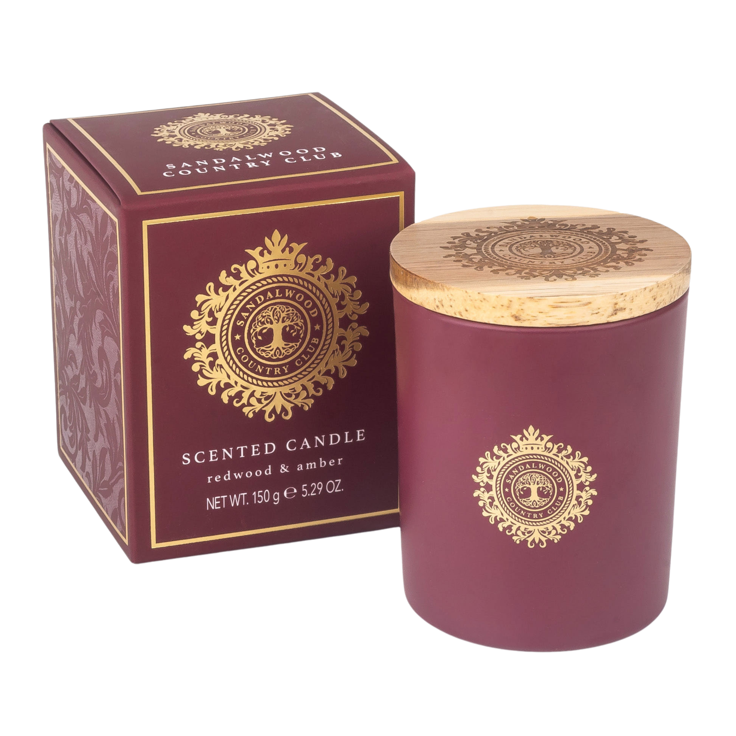 Sandalwood & Country Club Redwood & Amber Candle 150g