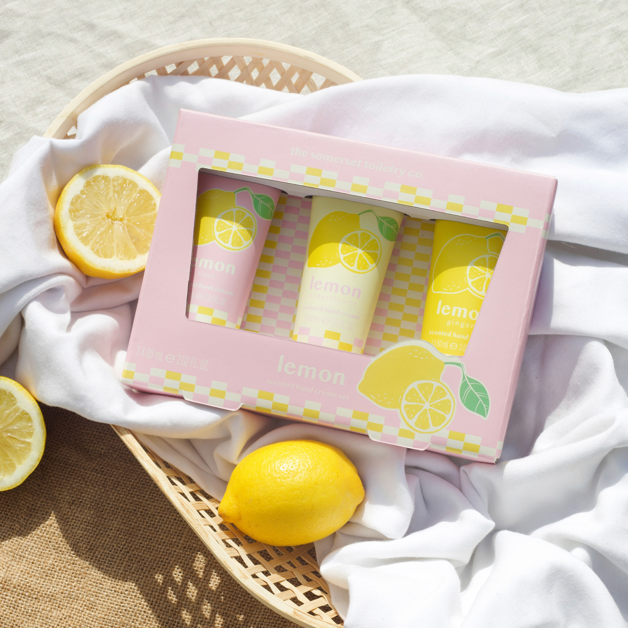 The Somerset Toiletry Co Hand Cream Set Lemon 3 x 60ml