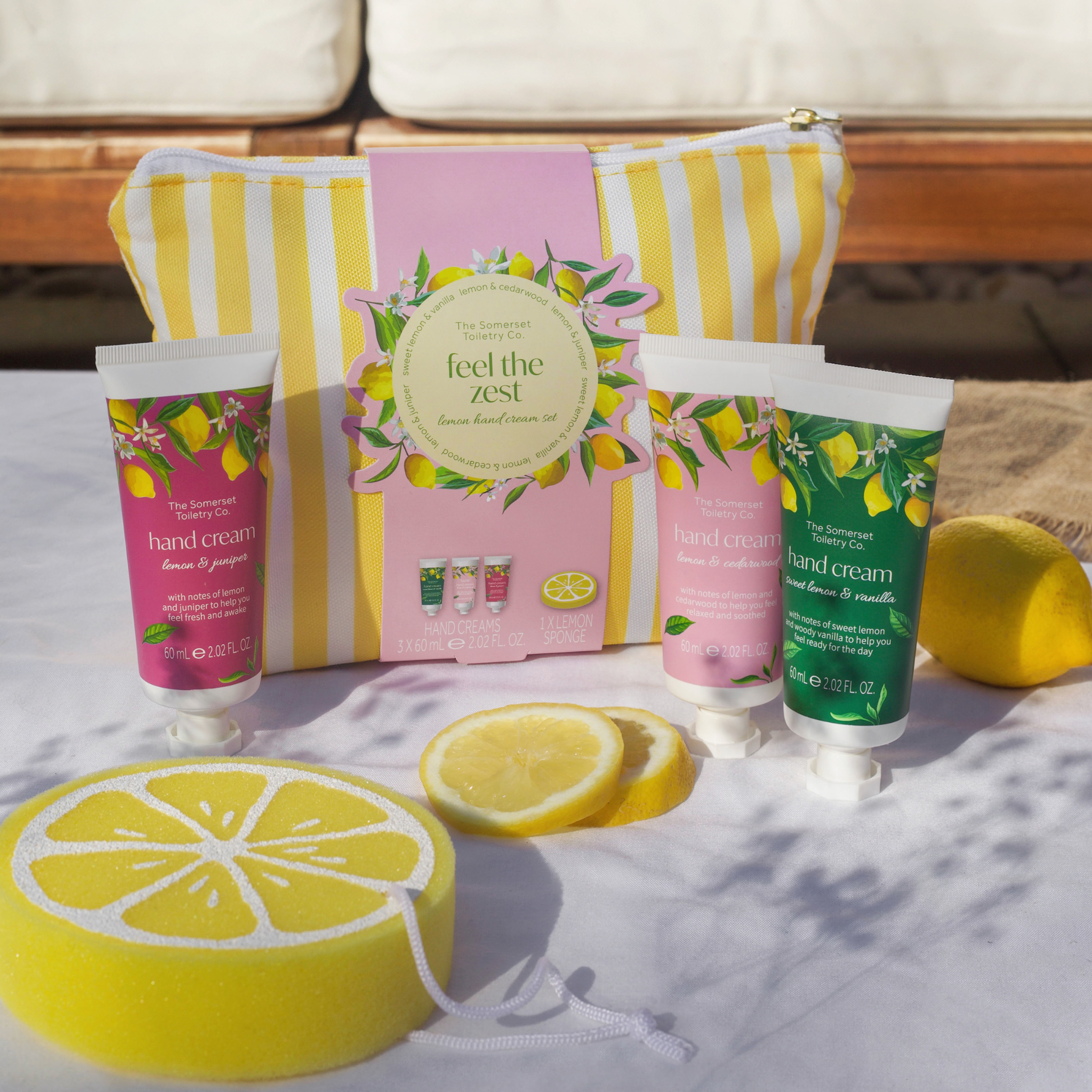 The Somerset Toiletry Co Feel the Zest Hand Cream Set Lemon 3 x 60ml