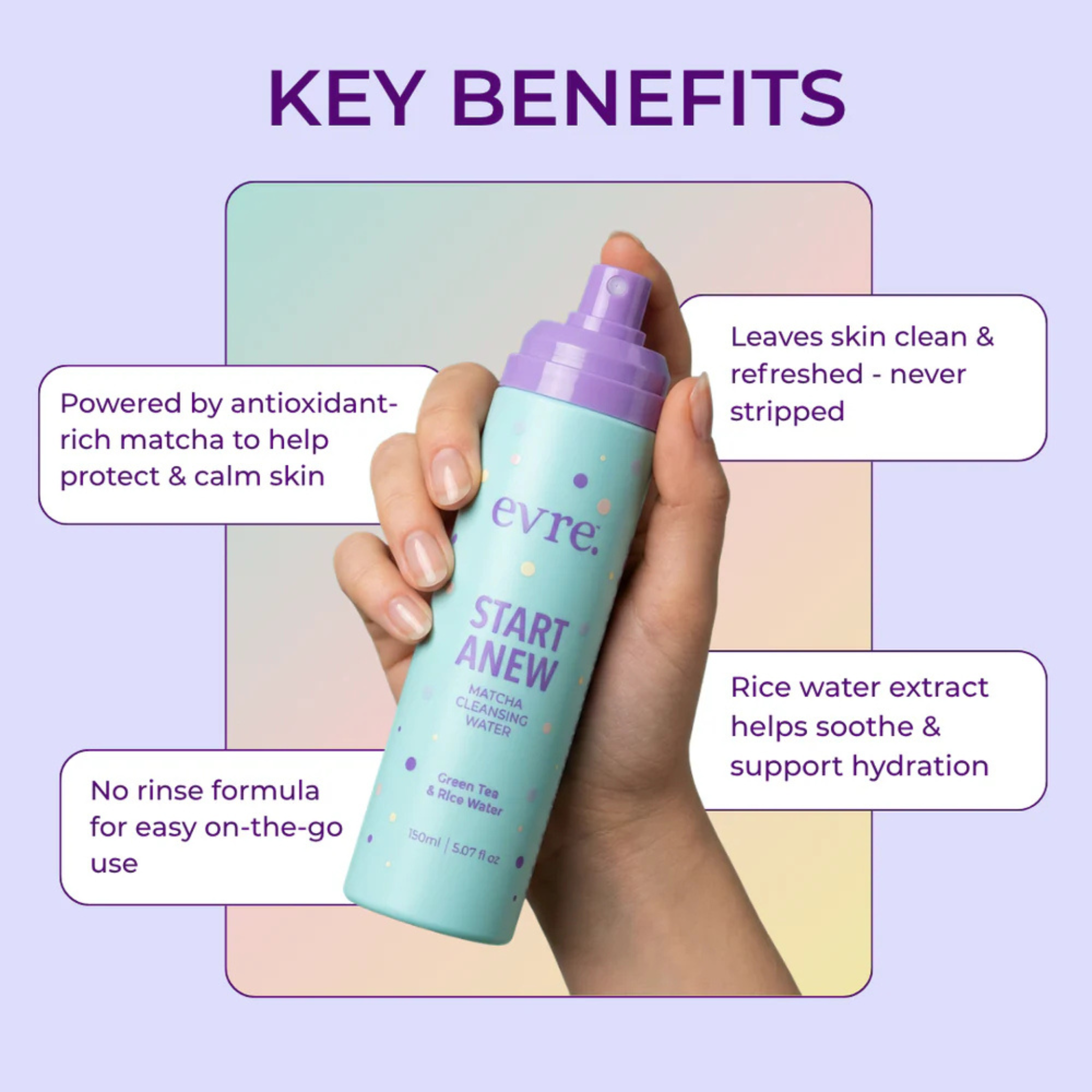 Evre Start Anew Matcha Cleansing Water