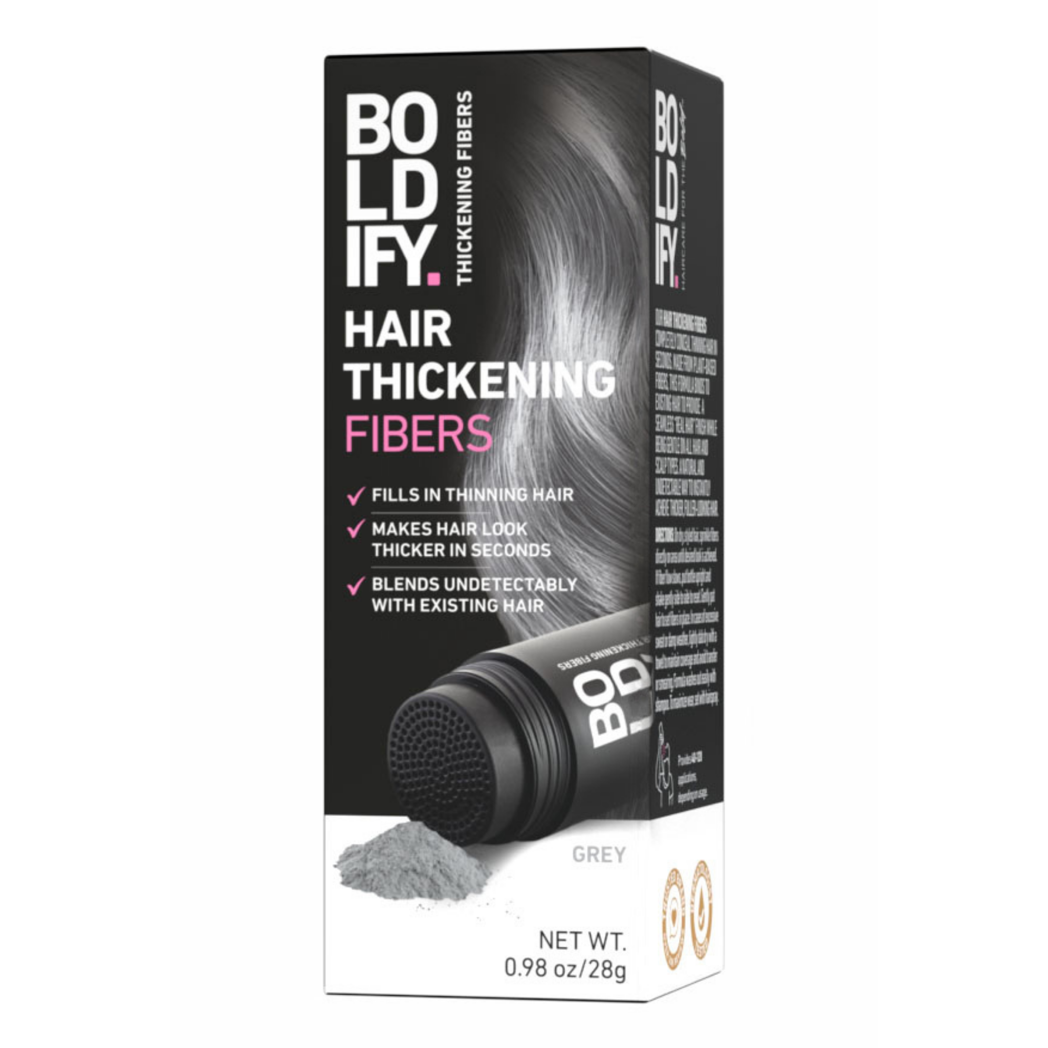 Boldify Hair Fibers Grey 28g