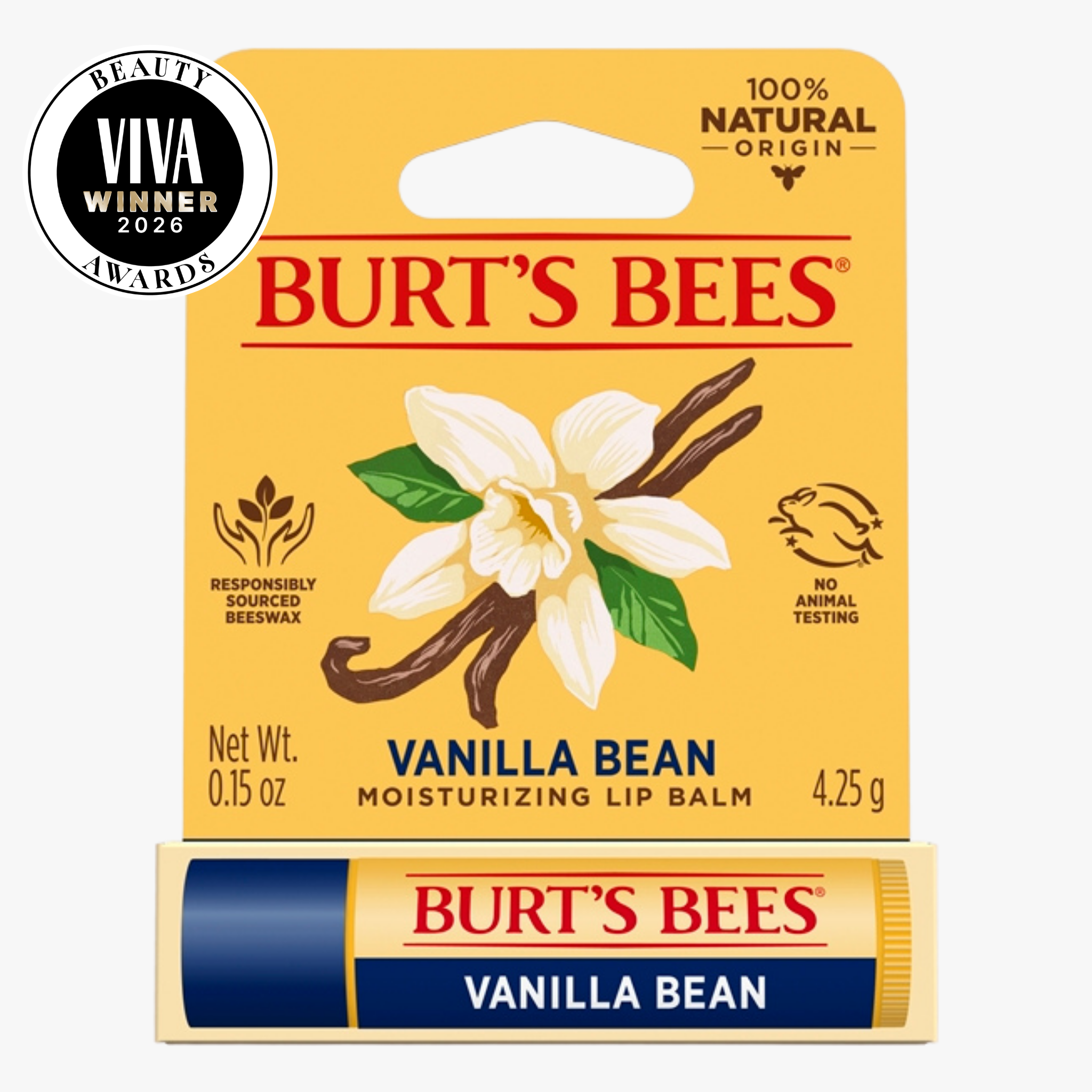 Burt's Bees Vanilla Bean Lip Balm 4.25g