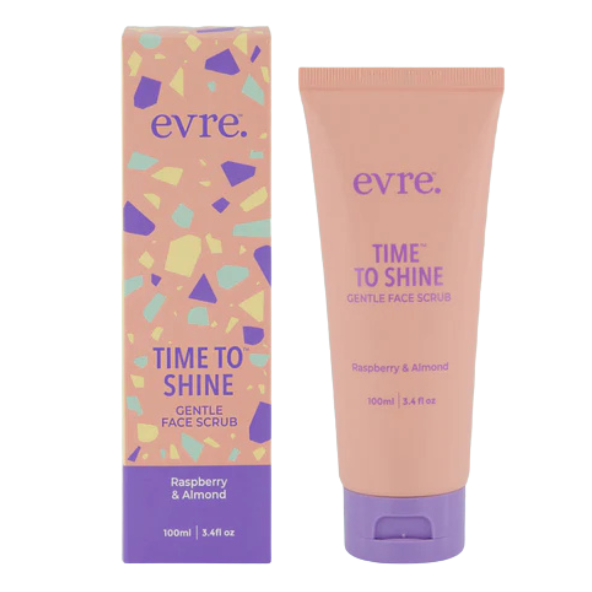 Evre Time To Shine Raspberry & Almond Gentle Face Scrub 100ml