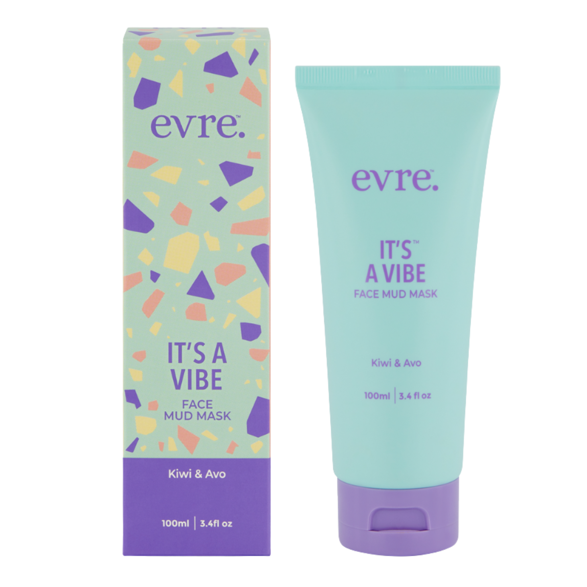 Evre It's A Vibe Kiwi & Avo Face Mud Mask 100ml