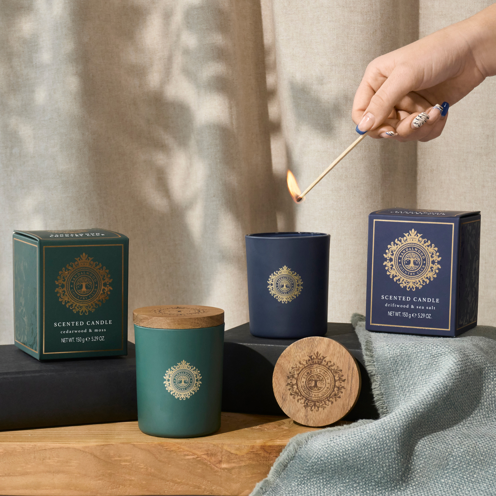 Sandalwood & Country Club Cedarwood & Moss Candle 150g