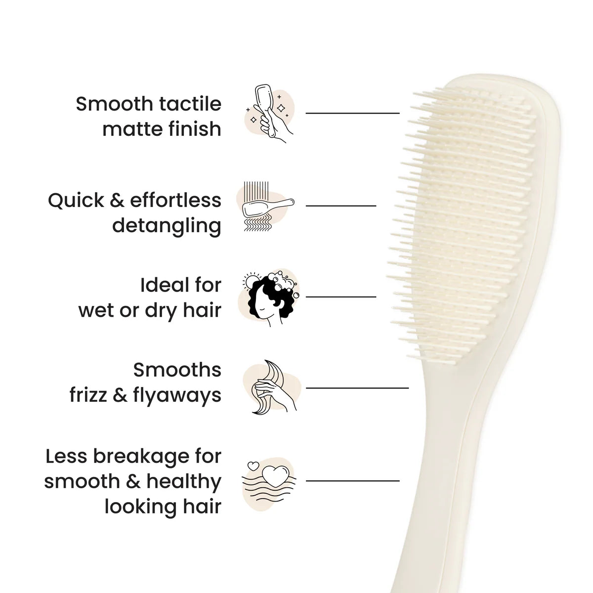 Tangle Teezer Ultimate Detangler Matte Porcelain Cream