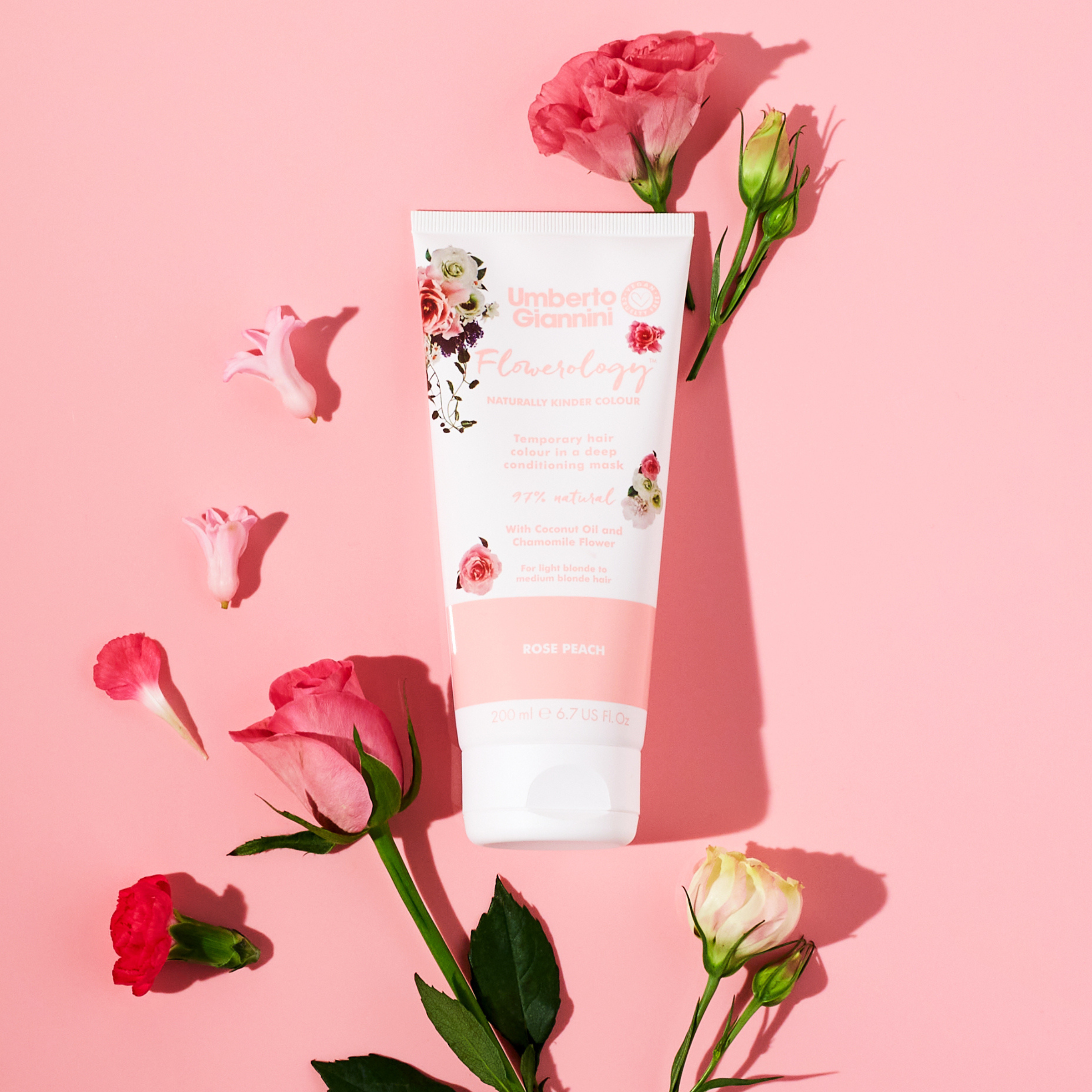 Umberto Giannini Flowerology Colour Mask Rose Peach 200ml