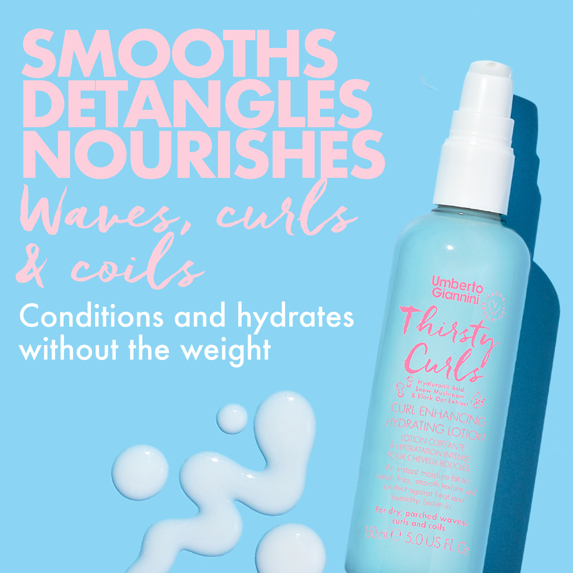 Umberto Giannini Thirsty Curls Hydrating Styling Lotion 150ml