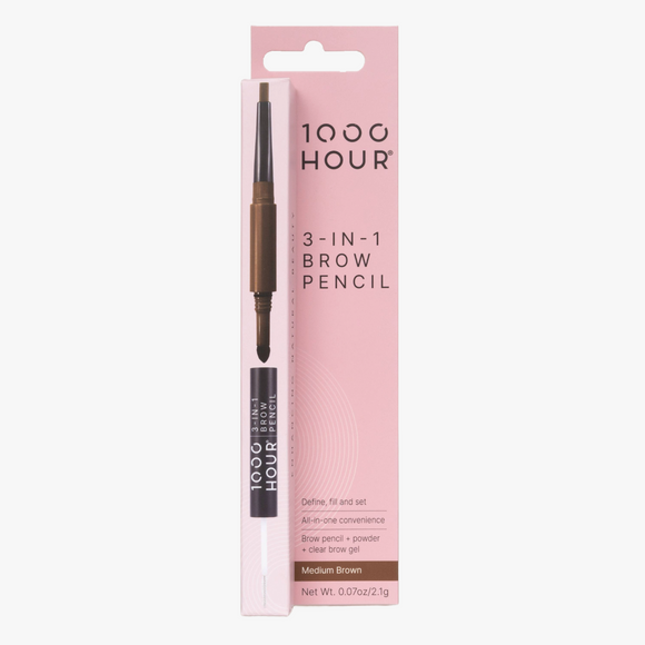 1000 Hour 3-In-1 Brow Pencil Medium Brown