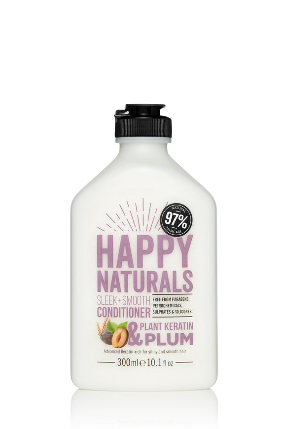 Happy Naturals Sleek + Smooth Keratin & Plum Conditioner 300ml