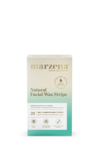 Marzena Natural Facial Wax Strips with Hemp Oil (20 strips)